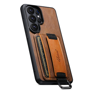 เคสหนังแบบมีช่องใส่การ์ดหลายช่อง พร้อมห่วงคล้องมือ สำหรับ Samsung Galaxy S26 <span class=keywords><strong>Ultra</strong></span> Plus S25 S24 S23 <span class=keywords><strong>S22</strong></span> - Product Image 3