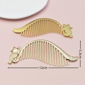 <span class=keywords><strong>Peigne</strong></span> à cheveux <span class=keywords><strong>de</strong></span> renard en alliage <span class=keywords><strong>de</strong></span> Lutin électrophorétique préservant la couleur, couvre-chef Hanfu Diy, couronne polyvalente <span class=keywords><strong>de</strong></span> style ancien et, Ele - Product Image 2