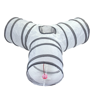 ホットセール！エコフレンドリーな室内用プレイトンネル、折りたたみ式丸型可愛い猫ベッド、折りたたみ式おもちゃ、カラフルなペット用覗き穴付きトンネル - Product Image 3