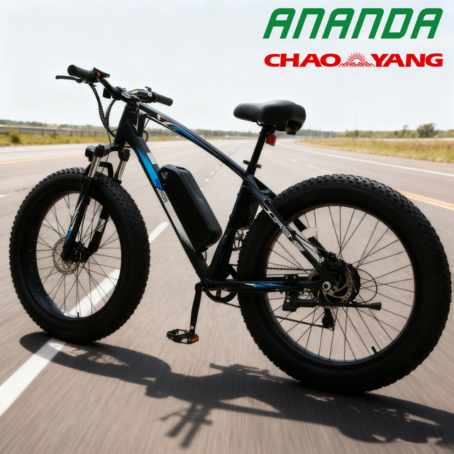 Factory Stock Fast Shipping Alloy Frame 26 Inch 500W Fat Tire Electric Mountain Bike Front Suspension Electric Bicicleta for Man