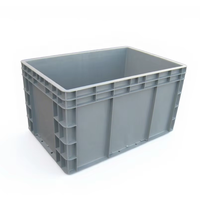 Boîte à outils standard européenne, boîte en plastique rectangulaire solide pour le tri en entrepôt, boîtes de rangement empilables, caisse en plastique à mailles