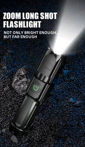 Camping Torch <b>Flashlight</b> High Power <b>Rechargeable</b> Spotlight Zoom Lantern Built-in Battery For Fishing Outdoor Waterproof - Product Image 4