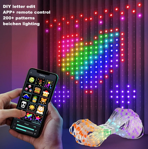 Nueva Cortina de Luces LED Programable por Aplicación, 2x2m, 400 LED, Píxel Único Inteligente RGB, Tuya, DIY, <span class=keywords><strong>para</strong></span> Fiestas y Bodas - Product Image 2