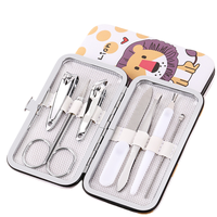 Gmagic – Coffret Cadeau de Luxe 7 Pièces pour Pédicure et Manucure, Outils de Soin des Ongles en Acier Inoxydable, Coupe-Ongles Droit en Plastique