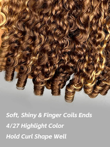 Perruque bouclée birmane sans colle, couleur 4/27 <span class=keywords><strong>avec</strong></span> mèches, pré-coupée, dentelle 13x4, cordon élastique, prête à porter, <span class=keywords><strong>cheveux</strong></span> humains - Product Image 5