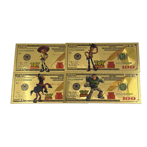 Vente <span class=keywords><strong>en</strong></span> gros de billets Buzz Light Year de 100 dollars de haute qualité billet de banque plaqué feuille d'<span class=keywords><strong>or</strong></span> pvc 24k - Product Image 1