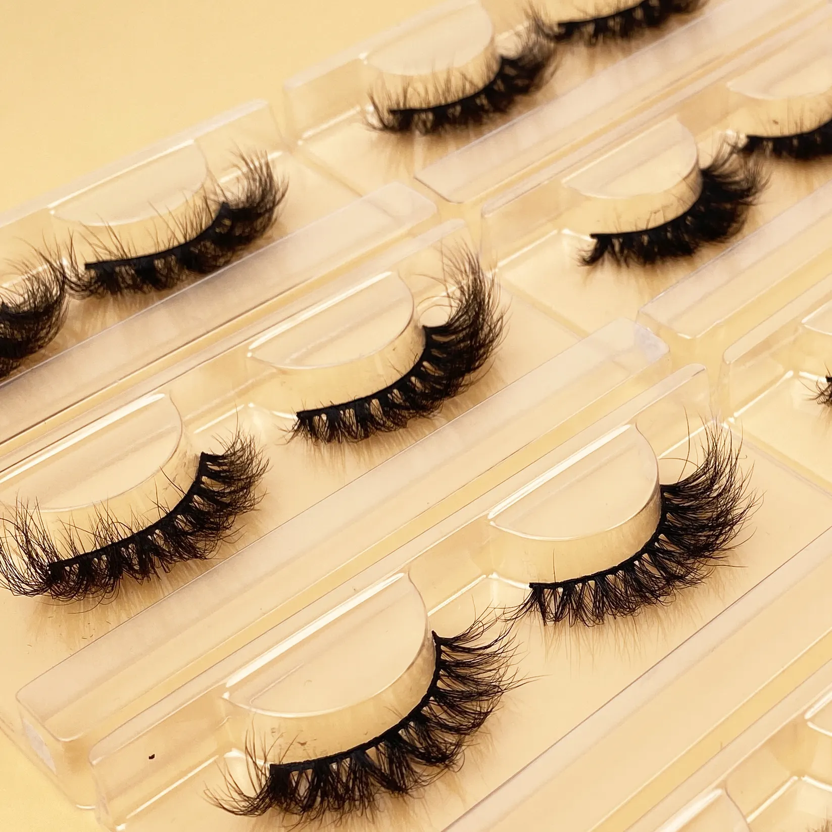 Atacado Fofo 100% Real Mink Cílios Private label Personalizado 12-15mm Cílios Vison Lashes3d Mink