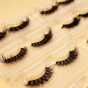 Groothandel Pluizige 100% Echte Nerts Wimpers Private Label Custom 12-15Mm Wimpers Nerts Lashes3d Nerts