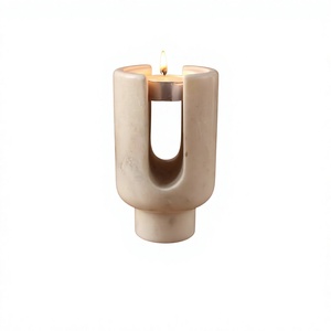 <b>Marble</b> <b>Candle</b> Stand Luxury Stone <b>Candle</b> <b>Holder</b> for Dining Table Living Room Bedroom Wedding Home Decor - Product Image 1