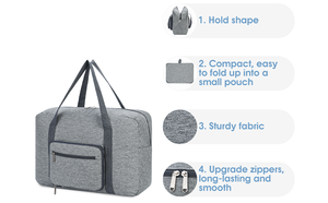 <span class=keywords><strong>Spirit</strong></span> Airlines กระเป๋าใส่ของขนาด18X14X8,กระเป๋าทรงสี่เหลี่ยมสำหรับเดินทางแบบพับได้กระเป๋าถือสำหรับผู้หญิงและผู้ชาย - Product Image 6