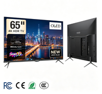 Téléviseur intelligent OLED 4K Ultra HD 65 pouces à écran plat, Dolby Vision Atmos, commande vocale IA, sans cadre, prix direct, approvisionnement en gros