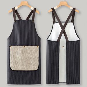 Nouveau style 2025 – Tablier de cuisine haut de gamme en toile pour homme, jeune, avec serviette de nettoyage épaisse détachable, imperméable et résistante à l'huile - Product Image 4