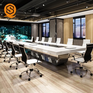 Mesa <span class=keywords><strong>de</strong></span> Trabajo Rectangular Larga, Diseño Moderno para Sala <span class=keywords><strong>de</strong></span> <span class=keywords><strong>Reuniones</strong></span>, Mesa <span class=keywords><strong>de</strong></span> Conferencias para Oficina - Product Image 1