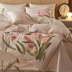 Juego de 11 Piezas de Ropa de Cama de Algodón de Fibra Larga para Otoño e Invierno, Totalmente Cepillado, Relleno de Lana Pura, Funda de Edredón y Sábanas de Calidad - Product Image 3
