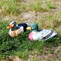Bois artisanat canard animaux miniature statue figurine à la main sculpté en bois canards décor à la maison leurre