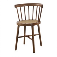 Chaise de salle à manger sans accoudoirs en bois de frêne massif, style médiéval, multifonctionnelle, pour hôtel et restaurant, usage domestique