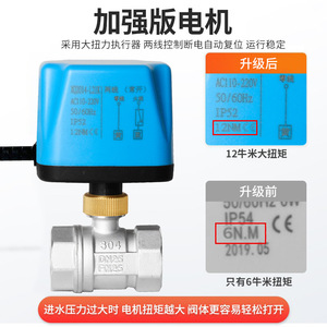 Vanne à boisseau sphérique électrique bidirectionnelle en acier inoxydable DN25 PN25 220V pour le contrôle du débit d'eau - Product Image 2