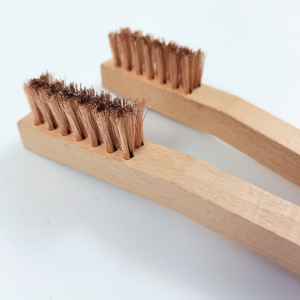 TDF escova de arame de Bronze COM Cabo de faia Para remocao precisa de ferrugem ด้ามไม้สีบรอนซ์สำหรับขัด - Product Image 1