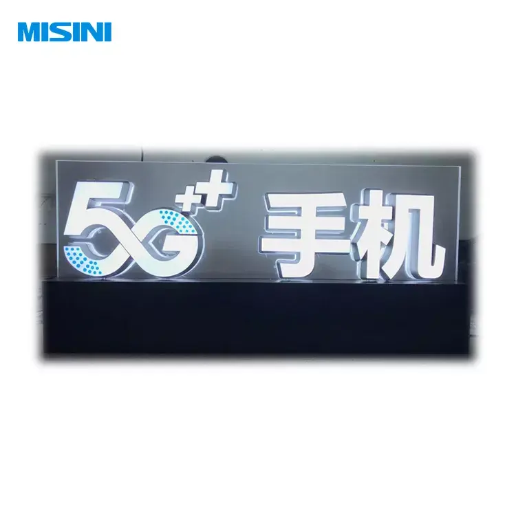 High quality mini luminous word led signage shop mobile phone cabinet display stand