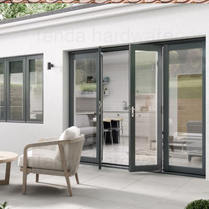 الخشب يرتدون باب ألومنيوم مترجح - Product Image 4