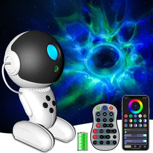 Upgrade Rechargeable Robot Astronaut Star Galaxy-Projector Night Lights Room Home Decor Ornaments