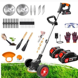 Cortacésped industrial a gasolina DIY con motor de 2 tiempos, autopropulsado, caja recolectora de césped ajustable para jardinería doméstica, 21V, grado industrial - Product Image 1