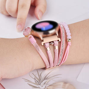 Correas de Reloj Transpirables de Cuero para Reloj <span class=keywords><strong>6</strong></span>/5/4 y para Reloj 5 <span class=keywords><strong>Pro</strong></span>, Correa de Moda para Mujer - Product Image 3