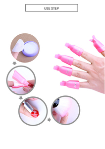 10 clips de plástico <span class=keywords><strong>para</strong></span> tapas de esmalte de <span class=keywords><strong>uñas</strong></span>, <span class=keywords><strong>para</strong></span> manicura, acrílico, removedor de gel, NAT005 - Product Image 4