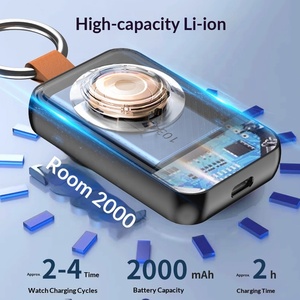 นาฬิกาข้อมืออัจฉริยะขนาดเล็กแบบพวงกุญแจ รุ่นขายดี พร้อมพาวเวอร์แบงค์แม่เหล็ก ความจุแบตเตอรี่ 2000mAh พกพาสะดวก ใช้เป็นพาวเวอร์แบงค์สำรองได้ - Product Image 5