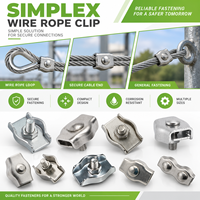 Collier de serrage simple pour câble métallique Simplex, fixation rapide pour boucle et extrémité de câble en acier, personnalisable OEM