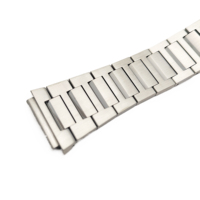 Nouvelle Arrivée TOSUN TS Bracelet de Montre en Acier Inoxydable Massif Brillant Effet Miroir, Maillons Plats Rectangulaires, Étanche, pour Montres