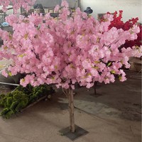 Arbre artificiel de cerisier en fleurs de luxe romantique avec des feuilles réalistes, résistant aux UV, plante verte artificielle pour la décoration de la maison et des mariages