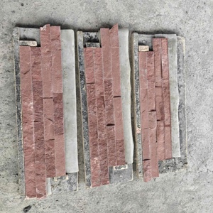 Revestimiento de Pared Exterior Moderno y Cultural de Piedra Arenisca Roja con Superficie Dividida, Paneles de Pizarra Resistentes a los Ácidos - Product Image 5