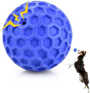 Indistruttibile <span class=keywords><strong>Squeaky</strong></span> <span class=keywords><strong>Dog</strong></span> Ball pulisce i denti giocattolo interattivo da masticare per cani masticatori aggressivi giocattolo per grandi razze impermeabili - Product Image 1
