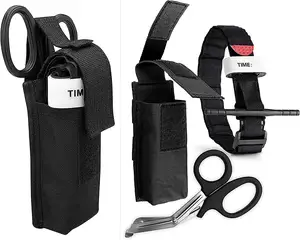 Anthrive Molle Tactical Tourniquet Pouch Holder With Tourniquets Marker Pen Belt Medical EMT Trauma Shear Pouch Set