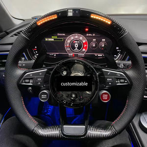 Volante Deportivo de Fibra de Carbono con Pantalla LED Mejorada para el <span class=keywords><strong>Interior</strong></span> del Automóvil <span class=keywords><strong>Audi</strong></span> <span class=keywords><strong>TT</strong></span> TTS TTRs R8 S3-S5 A4-A6 Q3-Q5 - Product Image 3