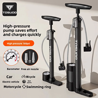 TOSUOD Manual Bicycle Pump Road Bike Inflator 160 PSI High Pressure Portable Universal Household Car with Gauge