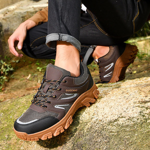 Chaussures de randonnée légères antidérapantes et résistantes à l'usure pour hommes avec empeigne en PU/maille pour toutes les saisons - Product Image 4