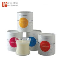 Carton biodégradable de luxe boîtes de qualité tube de papier emballage gaufré pour bougies
