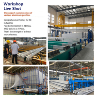 Traitement de coloration de surface pour profilés en aluminium, revêtement en poudre mat et brillant, profilé en alliage d'aluminium industriel personnalisé multicolore
