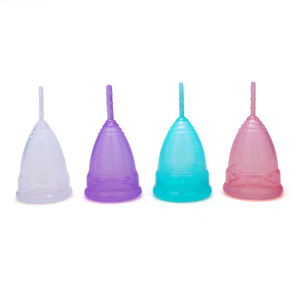 mit 12-Stunden-Großhandel Lebensmittelqualität tragbare weiche weibliche Pflege Periode Tassen für Frauen mit 12-Stunden, bunte - Product Image 1