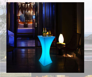 Ev Bar alışveriş merkezi otel için su geçirmez LED işıklı kokteyl masası düğün partileri için çağdaş tasarım stili - Product Image 5