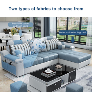 Barato sofá <span class=keywords><strong>cama</strong></span> habitación sofá en forma de l modernos e luxuosos cómodo tela sofá muebles - Product Image 3