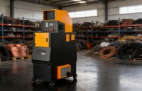 Mini-granulateur automatique de fil de cuivre avec moteur 30-50 kg/h, petit équipement de recyclage de câbles usagés