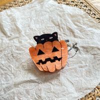 Nouvelle Arrivée Halloween – Petite Pince à Cheveux en Acrylique, Chapeau Magique, Chauve-souris, Citrouille, Fantôme – Accessoires Cheveux pour Femme