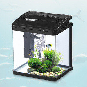 Ultra-White Custom Creative Small Eco-<strong>Fish</strong> Tank For Goldfish And Betta <strong>Fish</strong> Home Desktop <strong>Aquarium</strong> Set - Product Image 3