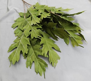 Nouveauté 2026 Feuilles de chêne en plastique soyeux 3 branches Feuille artificielle Décoration suspendue au <span class=keywords><strong>plafond</strong></span> pour Pâques - Product Image 5