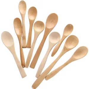 Wholesale Cheap Price Eco Friendly Tea Honey Customized Engraved Logo Bamboo Spoon For Kitchen