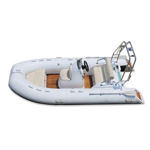 Lancha de Lujo Haohai, Bote Neumático Plegable de 12.8 pies, Certificado CE, con Motor, Casco de Fibra de Vidrio para Pesca - Product Image 4