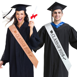 Fascia di Laurea alla Moda con Design CLASSE 2026 in Lamina Dorata Lucida, Fascia in Pelle Glitterata per Feste <span class=keywords><strong>e</strong></span> Cerimonie - Product Image 5